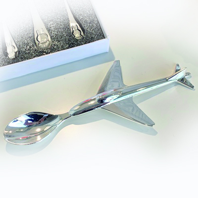 Cornici in argento: Cucchiaio Aeroplano per Bambini In Silver plate