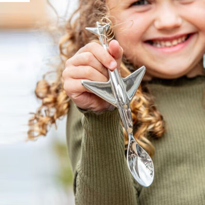 Cornici in argento: Cucchiaio Aeroplano per Bambini In Silver plate