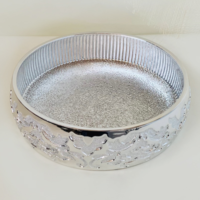 Cornici in argento: Ciotola Atelier Linea Damasco d.21cm