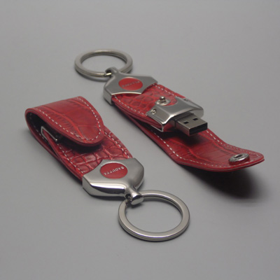 Cornici in argento: Portachiave Usb 8GB Similpelle Rosso cm.8