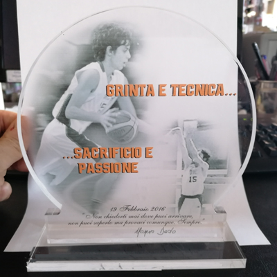 Cornici in argento: Studio e Progetto Grafico Premio Pallacanestro