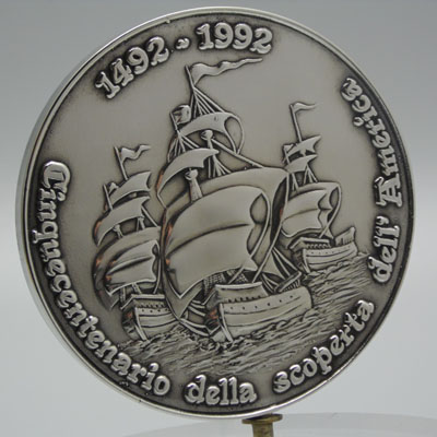 Cornici in argento: Moneta Argento Anniversario Colombiadi Genova