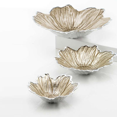 Cornici in argento: Ciotola Class Flower Sabbia e Argento