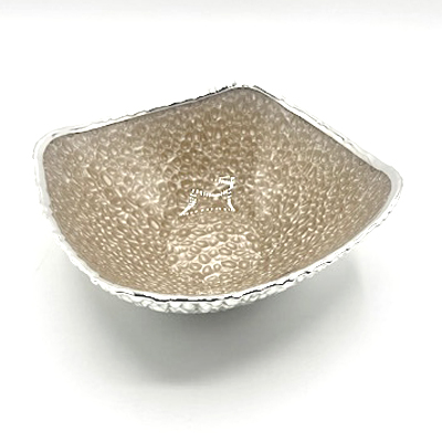 Cornici in argento: Ciotola Collezione Pebbles 15x15 Argento e Sabbia