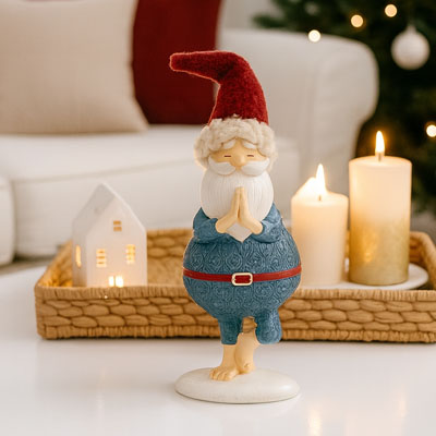 Cornici in argento: Babbo Natale Posizioni Yoga h.20cm