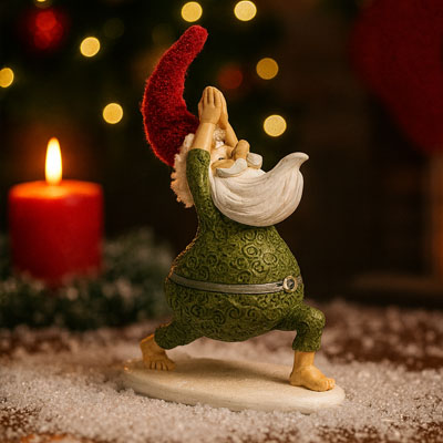 Cornici in argento: Babbo Natale Posizioni Yoga h.20cm