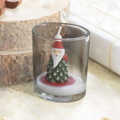 Cornici in argento: Candela Segna Posto Babbo Natale 6x7cm