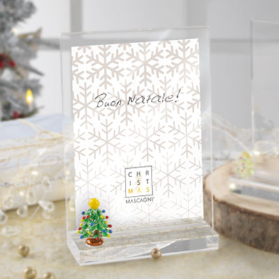 Cornici in argento: Corncie Natalizia con Albero in Cristallo 10x15