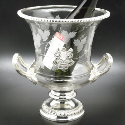 Cornici in argento: Secchio Champagne Cristallo Molato Sheffield h.cm.28